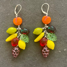 Load image into Gallery viewer, Carmen Miranda Inspired Fruit Earrings, Sterling Silver