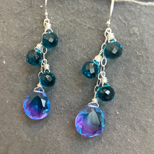 Load image into Gallery viewer, Frolic Paraiba to Violet Doublet Dangle Earrings
