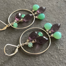 Load image into Gallery viewer, Winery Tour Pummy Hoop Earrings