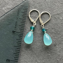 Load image into Gallery viewer, Aqua Chalcedony Teardrops, Crystal Accent