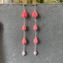 Load image into Gallery viewer, Hawaiian Pikaki Flower Dangle Earrings