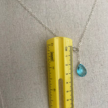 Load image into Gallery viewer, Topaz Blue Quartz Y Lariat Necklace