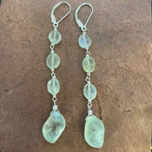Load image into Gallery viewer, Prehnite Stack Dangles