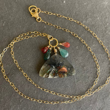Load image into Gallery viewer, Multicolor Chrysocolla Copper in Chalcedony Necklace
