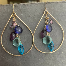Load image into Gallery viewer, Rainy Day Cascade Hoop Earrings