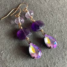 Load image into Gallery viewer, Amethyst Paradise Dangle Earrings
