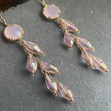 Load image into Gallery viewer, Pink Twinkle Dangle Earrings