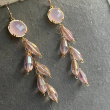 Load image into Gallery viewer, Pink Twinkle Dangle Earrings
