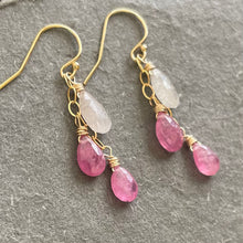 Load image into Gallery viewer, Sapphire Gemstone Dangles, OOAK