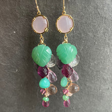 Load image into Gallery viewer, Garden of Happiness Gemstone  Cascade earrings