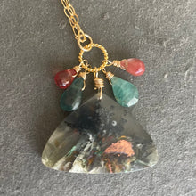 Load image into Gallery viewer, Multicolor Chrysocolla Copper in Chalcedony Necklace