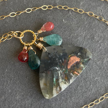 Load image into Gallery viewer, Multicolor Chrysocolla Copper in Chalcedony Necklace