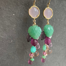 Load image into Gallery viewer, Garden of Happiness Gemstone  Cascade earrings