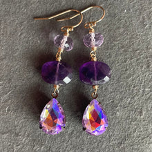Load image into Gallery viewer, Amethyst Paradise Dangle Earrings