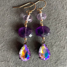 Load image into Gallery viewer, Amethyst Paradise Dangle Earrings