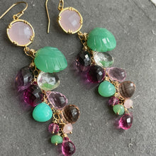 Load image into Gallery viewer, Garden of Happiness Gemstone  Cascade earrings