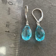 Load image into Gallery viewer, Sparkling Topaz Blue dangles