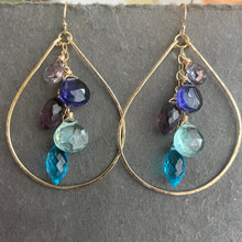 Load image into Gallery viewer, Rainy Day Cascade Hoop Earrings
