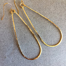 Load image into Gallery viewer, STERLING SILVER Anna Long Teardrop Hoop