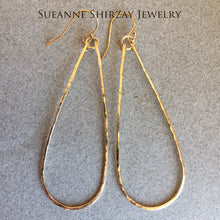 Load image into Gallery viewer, STERLING SILVER Anna Long Teardrop Hoop