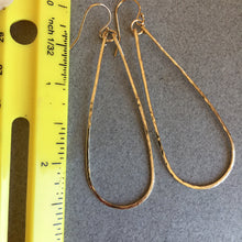Load image into Gallery viewer, STERLING SILVER Anna Long Teardrop Hoop