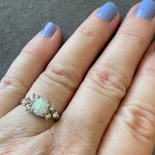 Load image into Gallery viewer, Opal Look Fun ring, size 7, silver