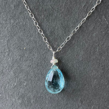 Load image into Gallery viewer, Huge Aquamarine and Opal Necklace, OOAK