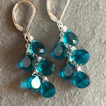 Load image into Gallery viewer, Paraiba blue cascade earrings