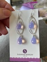 Load image into Gallery viewer, Glowing Scorolite Oval Hoop Earrings