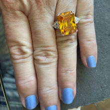 Load image into Gallery viewer, Golden Topaz Look Cocktail Ring, 7