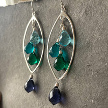 Load image into Gallery viewer, Sea Time Dewdrop Marquise Earrings