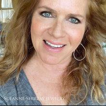 Load image into Gallery viewer, Ava Large Hammered Hoop Earrings in 14K Rose Gold Filled, Sterling silver or 14K Gold Filled Size: Large