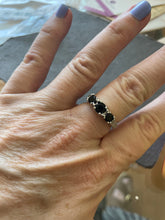 Load image into Gallery viewer, Black CZ Cocktail Ring, 8