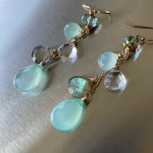 Load image into Gallery viewer, Shimmering Labradorite Cascade Earrings, OOAK