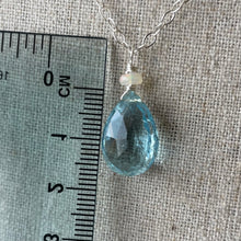 Load image into Gallery viewer, Huge Aquamarine and Opal Necklace, OOAK