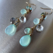 Load image into Gallery viewer, Shimmering Labradorite Cascade Earrings, OOAK