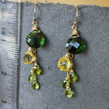 Load image into Gallery viewer, Bicolor Lemon Lime Cascade Earrings