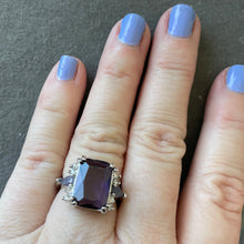 Load image into Gallery viewer, Amethyst Look Cocktail Ring, 7