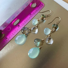 Load image into Gallery viewer, Shimmering Labradorite Cascade Earrings, OOAK