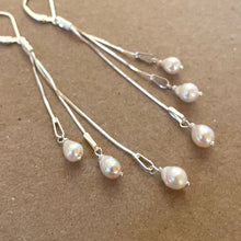Load image into Gallery viewer, Dripping with Petite Baroque Pearls Tassel Earrings