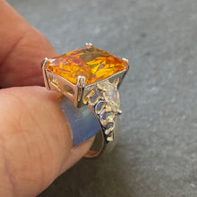 Load image into Gallery viewer, Golden Topaz Look Cocktail Ring, 7