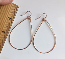 Load image into Gallery viewer, Katie Hammered 2.5" Hoop Earrings Size: Large, 14K Rose Gold, Yellow Gold or Silver  , Metal options