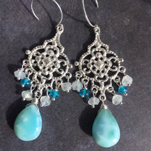 Load image into Gallery viewer, Larimar Branch Necklace