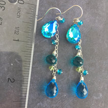 Load image into Gallery viewer, Mermaid Aurora Borealis Dangles, Mixed metal