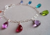 Load image into Gallery viewer, All That Multi-Colored faceted quartz droplet bracelet