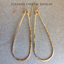 Load image into Gallery viewer, Anna Long Teardrop Hoops, 14k Gold filled