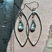 Load image into Gallery viewer, Aquamarine Marquis Earrings
