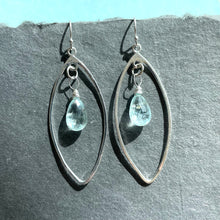 Load image into Gallery viewer, Aquamarine Marquis Earrings