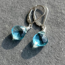 Load image into Gallery viewer, Just Perfect Topaz Blue Teenies, Metal and Earwire choices