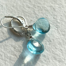 Load image into Gallery viewer, Just Perfect Topaz Blue Teenies, Metal and Earwire choices